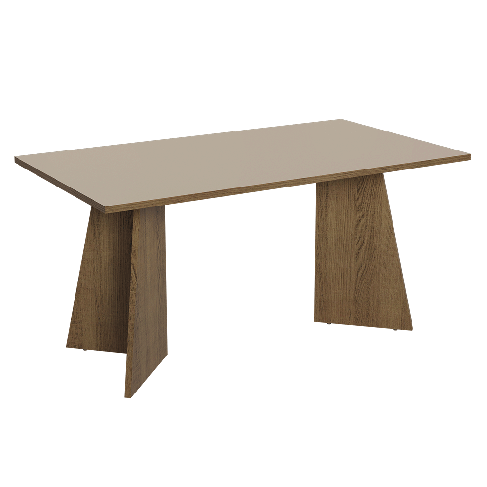 misaページ⑤ Mesa de Jantar Retangular Tampo de Madeira 5389 Rustic/Crema Madesa