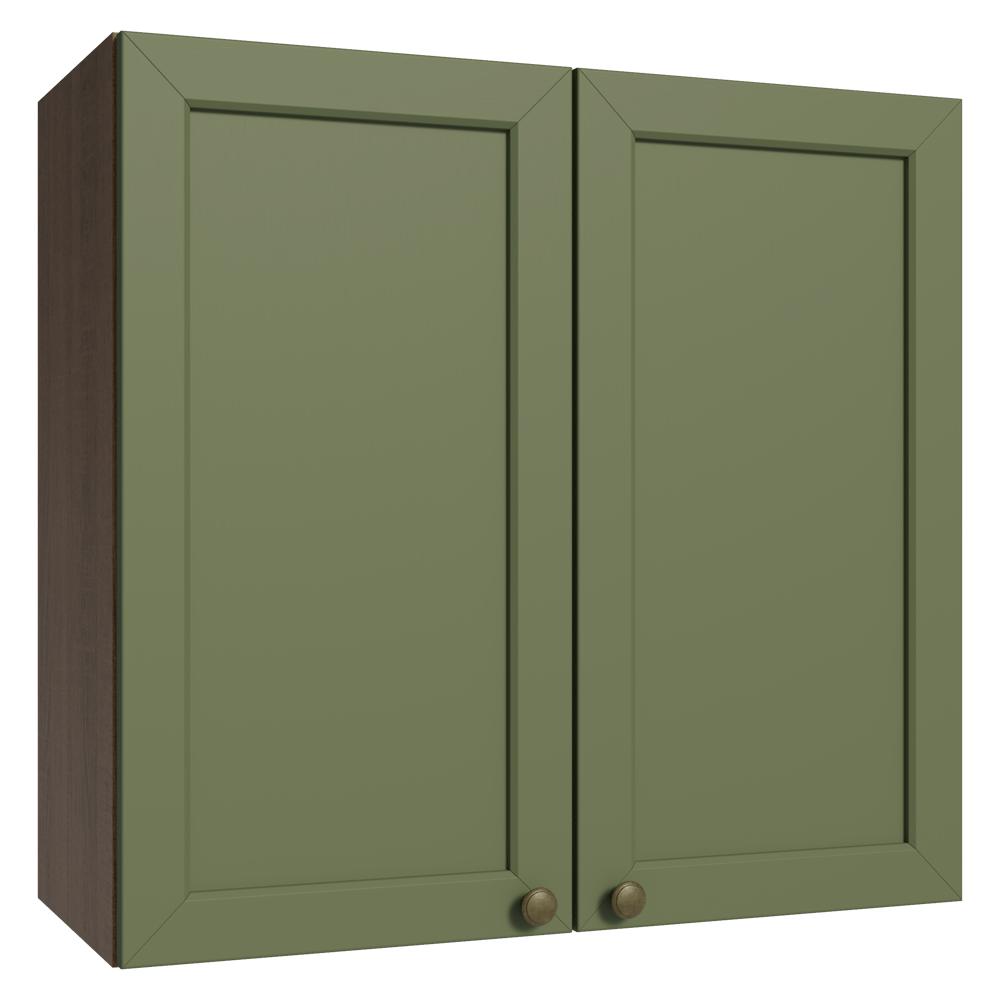 カーキ色 Armário Aéreo 70 cm 2 Portas Rustic/Verde Vik Madesa