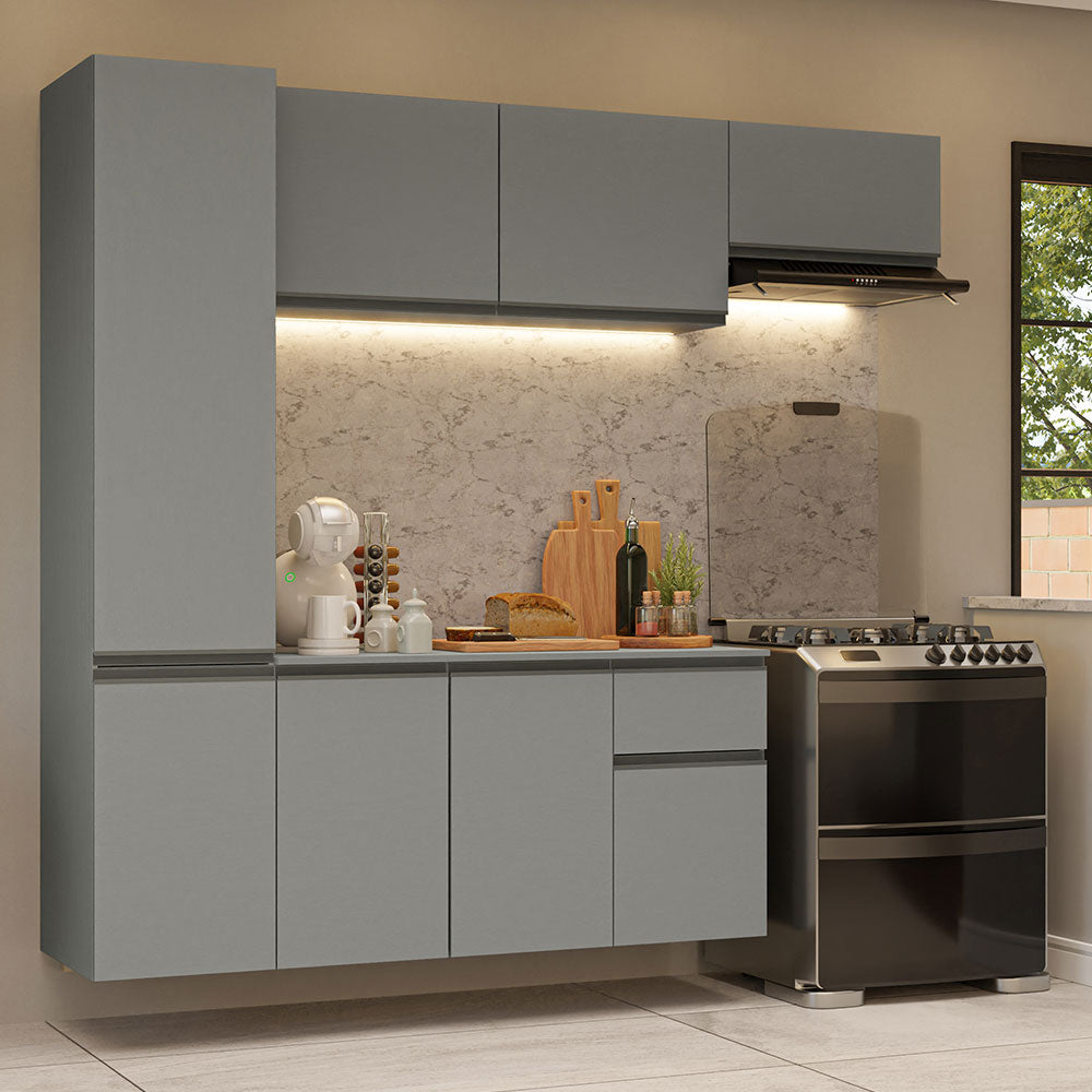 NICENESS WEBB オリーブ Mサイズ Armário de Cozinha Completa Suspenso 220cm Cinza Nice Madesa 02