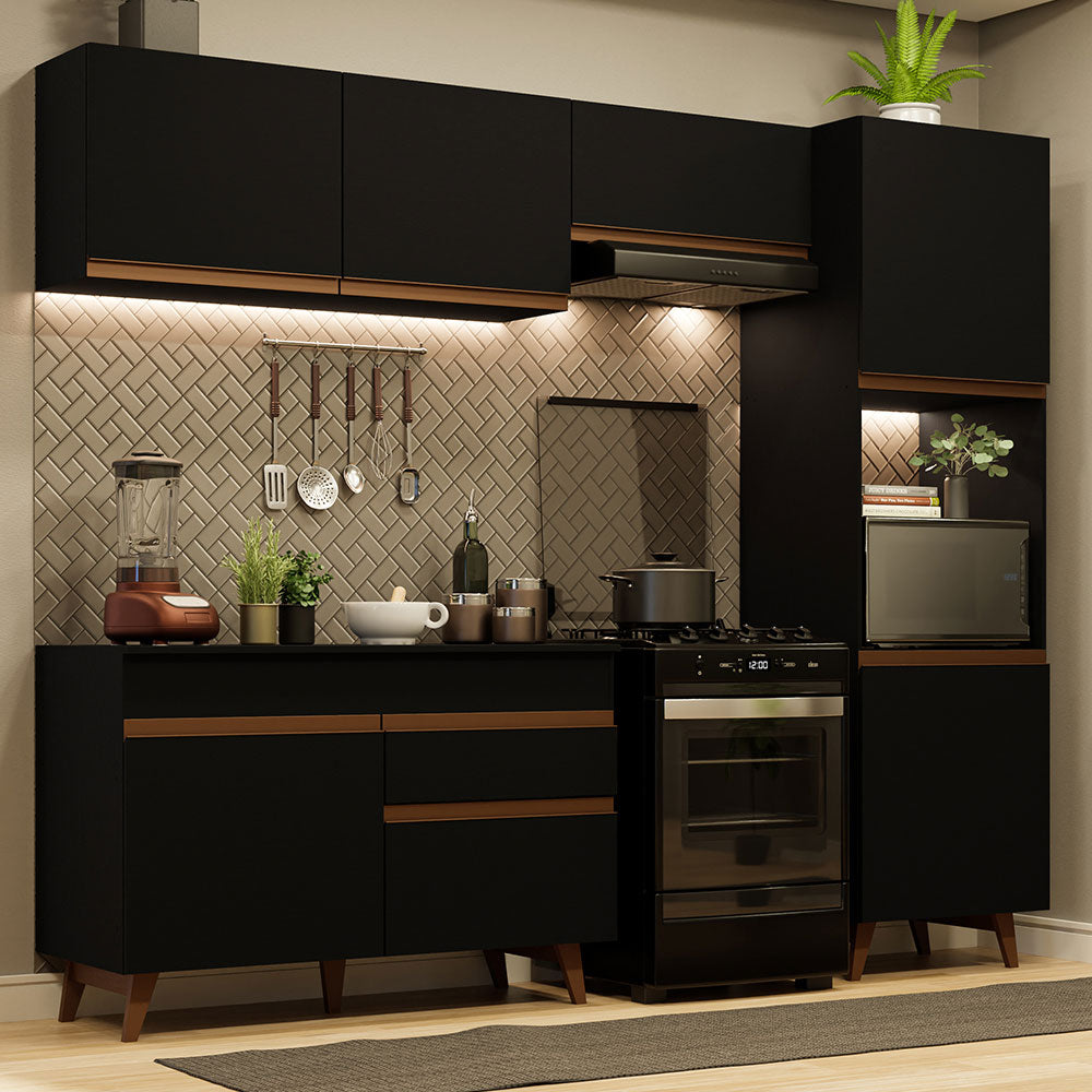 misaページ⑥ Armário de Cozinha Completa 250cm Preto Reims Madesa 06