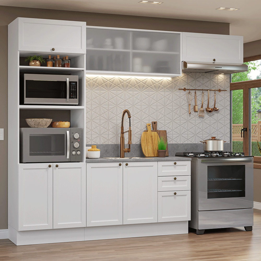milkyページ Armário de Cozinha Completa 270 cm Branco Vik Madesa 03