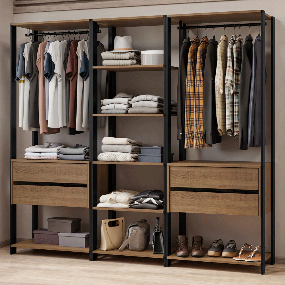 Guarda-Roupa Closet Valencia Madesa: 4 Gavetas