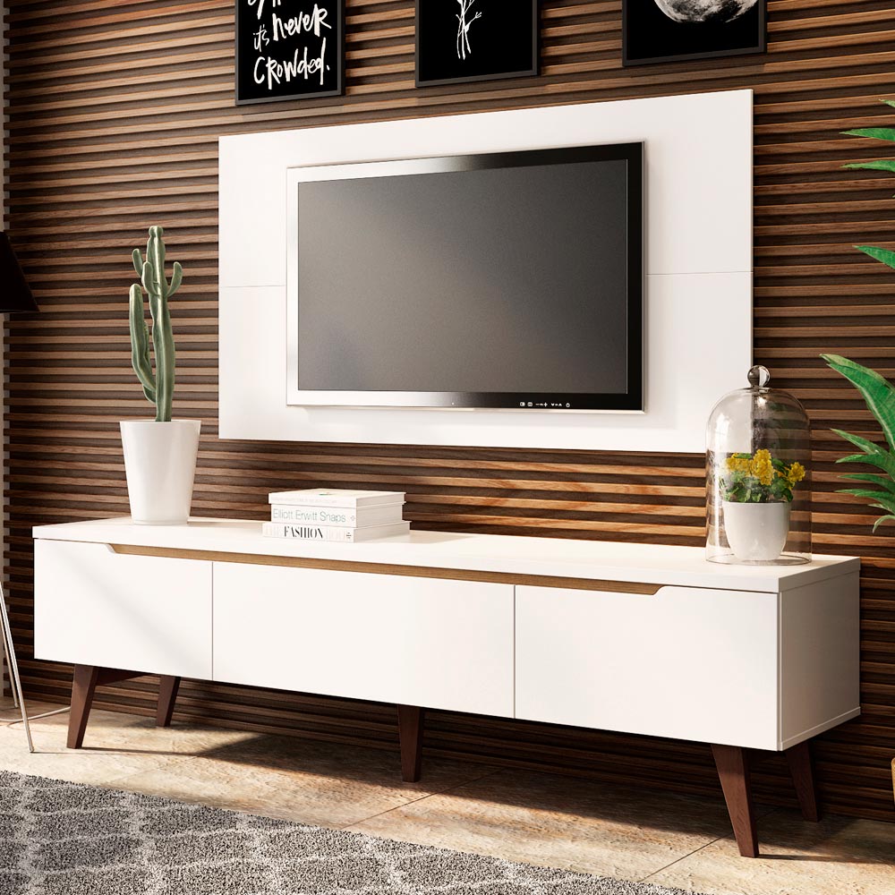Rack Madesa Reims e Painel para TV até 55 Polegadas 2 Portas e 1