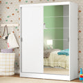 Guarda-Roupa Infantil Madesa Nick 2 Portas de Correr com Espelho Branco