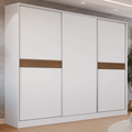 Guarda-Roupa Casal 100% MDF 3 Portas Branco Malta Madesa