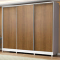 Guarda-Roupa Casal 100% MDF Madesa Royale 3 Portas de Correr com Pés Branco/Rustic