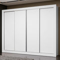 Guarda-Roupa Casal Madesa Montana 4 Portas de Correr Branco