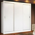 Guarda-Roupa Casal 3 Portas de Correr Branco Nobre Madesa