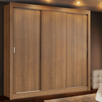Guarda-Roupa Casal 3 Portas de Correr Rustic Madesa Mônaco