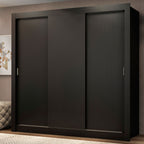 Guarda-Roupa Casal Madesa Mônaco 3 Portas de Correr Preto
