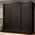 Guarda-Roupa Casal Madesa Mônaco 3 Portas de Correr Preto