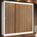 Guarda-Roupa Casal Madesa Mônaco 3 Portas de Correr Branco/Rustic
