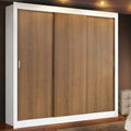 Guarda-Roupa Casal Madesa Lyon Plus 3 Portas de Correr 4 Gavetas Branco/Rustic