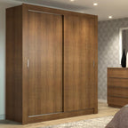 Guarda-Roupa Solteiro Madesa Dallas 2 Portas de Correr 2 Gavetas Rustic
