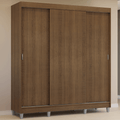 Guarda-Roupa Casal com Pés 3 Portas de Correr Rustic Reno Madesa