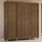 Guarda-Roupa Casal com Pés 3 Portas de Correr Rustic Reno Madesa