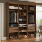 Guarda-Roupa Closet 4 Gavetas 180 cm Rustic Venus Madesa
