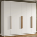 Guarda-Roupa Casal 6 Portas Batentes Branco/Branco/Rustic Venus Madesa