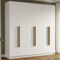 Guarda-Roupa Casal 6 Portas Batentes Branco/Branco/Rustic Venus Madesa