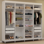Guarda-Roupa Closet com Pés 4 Gavetas 216cm Branco Venus Madesa