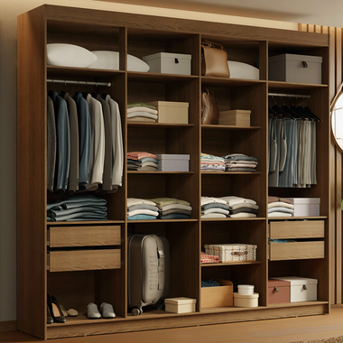 Guarda-Roupa Closet 4 Gavetas 216 cm Rustic Venus Madesa
