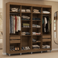 Guarda-Roupa Closet com Pés 4 Gavetas 216cm Rustic Venus Madesa