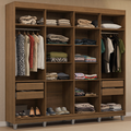 Guarda-Roupa Closet com Pés 4 Gavetas 216cm Rustic Venus Madesa