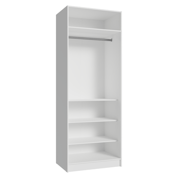 Guarda-Roupa Modulado 2 Portas 4 Prateleiras 1 Cabideiro Branco Neo Madesa