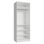 Guarda-Roupa Modulado 2 Portas com Espelho 4 Prateleiras 1 Cabideiro Branco Neo Madesa