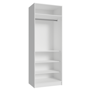 Guarda-Roupa Modulado 2 Portas com Espelho 4 Prateleiras 1 Cabideiro Branco Neo Madesa