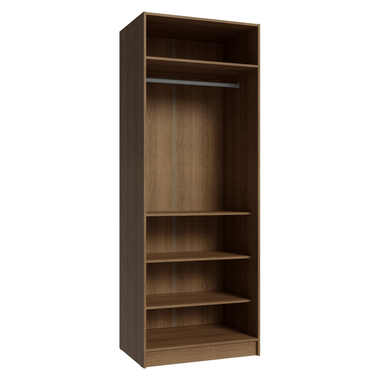 Guarda-Roupa Modulado 2 Portas 4 Prateleiras 1 Cabideiro Rustic/Crema Neo Madesa