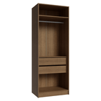 Guarda-Roupa Modulado 2 Portas com Espelho 2 Gavetas 1 Cabideiro Rustic/Crema Neo Madesa