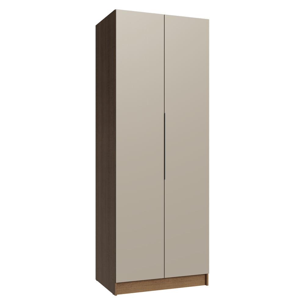 Guarda-Roupa Modulado 2 Portas 4 Gavetas 1 Cabideiro Rustic/Crema Neo Madesa