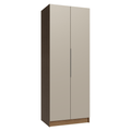 Guarda-Roupa Modulado 2 Portas 4 Gavetas 1 Cabideiro Rustic/Crema Neo Madesa