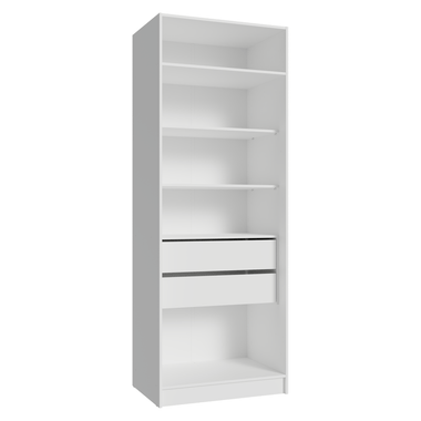 Guarda-Roupa Modulado 2 Portas 2 Gavetas 4 Prateleiras Branco Neo Madesa