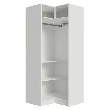 Guarda-Roupa Modulado de Canto 190 cm 2 Portas Branco Neo Madesa