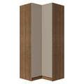 Guarda-Roupa Modulado de Canto 2 Portas Rustic/Crema Neo Madesa