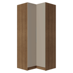 Guarda-Roupa Modulado de Canto 2 Portas Rustic/Crema Neo Madesa