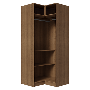 Guarda-Roupa Modulado de Canto 2 Portas Rustic/Crema Neo Madesa