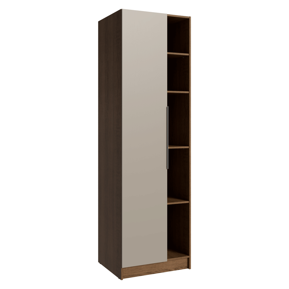 Guarda-Roupa Modulado 1 Porta 5 Nichos Rustic/Crema Neo Madesa