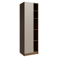 Guarda-Roupa Modulado 1 Porta 5 Nichos Rustic/Crema Neo Madesa