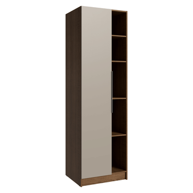Guarda-Roupa Modulado 1 Porta 5 Nichos Rustic/Crema Neo Madesa