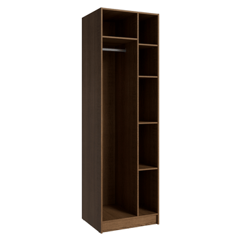 Guarda-Roupa Modulado 1 Porta 5 Nichos Rustic/Crema Neo Madesa
