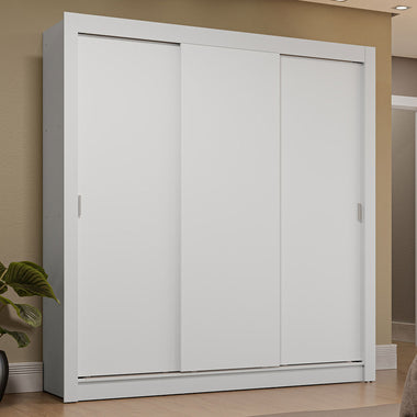 Guarda-Roupa Casal 3 Portas de Correr Branco Sublime Plus Madesa