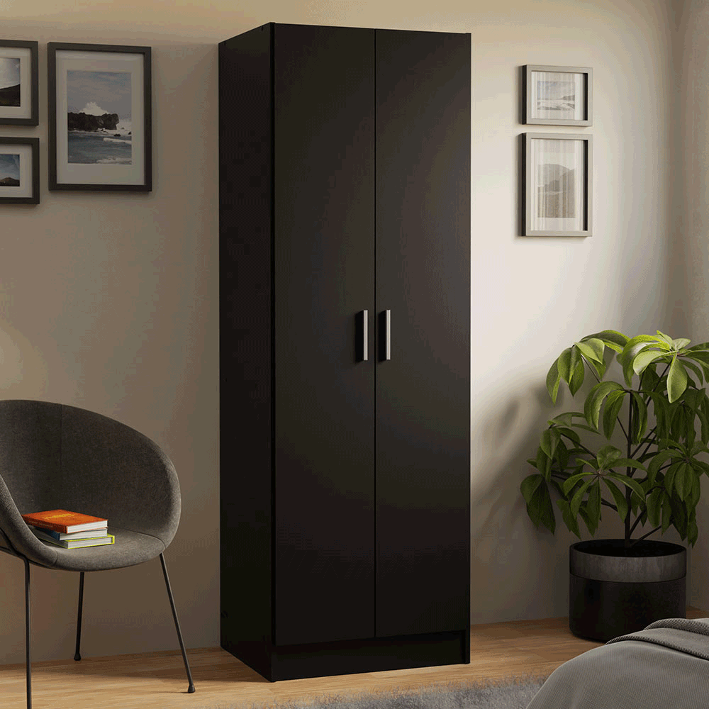 Armário Organizador com Sapateira Madesa 1650 com 2 Portas 4 Prateleiras Preto PO