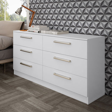 Cômoda Madesa Laura com 6 Gavetas Branco