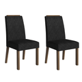 Kit 2 Cadeiras de Jantar 4255 com Espaldar Rustic/Oxford Madesa