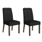 Kit 2 Cadeiras de Jantar 4255 com Espaldar Rustic/Oxford Madesa