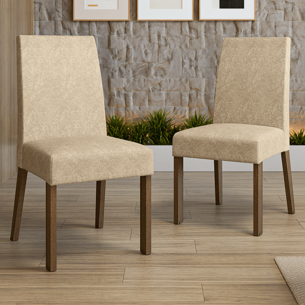 Kit 2 Cadeiras de Jantar 4255 Madesa Rustic/Imperial