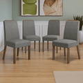 Kit 4 Cadeiras de Jantar 4255 com Espaldar Rustic/Silver Madesa